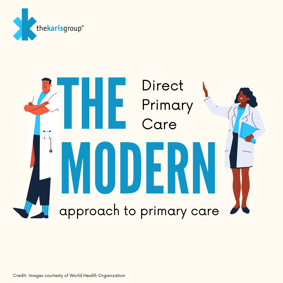 Direct Primary Care Graphic with Cartoon Doctors